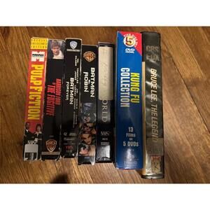 Action Packed Comedic VHS Lot Pulp Fiction Batman & Robin The Fugitive